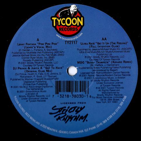 Виниловая пластинка РАЗЛИЧНЫЕ Без названия TY2117 Tycoon Records 2001 Канада Танцевальная Электроника Б/у