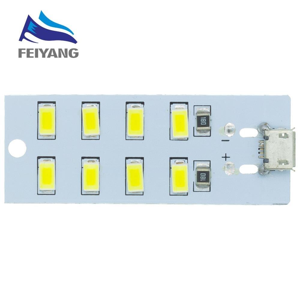 5730 Smd 5 В 430 мА ~ 470 мА Белый Mirco USB 5730 Светодиодная панель освещения USB Мобильный светильник Аварийное освещение Ночник Электронный DIY