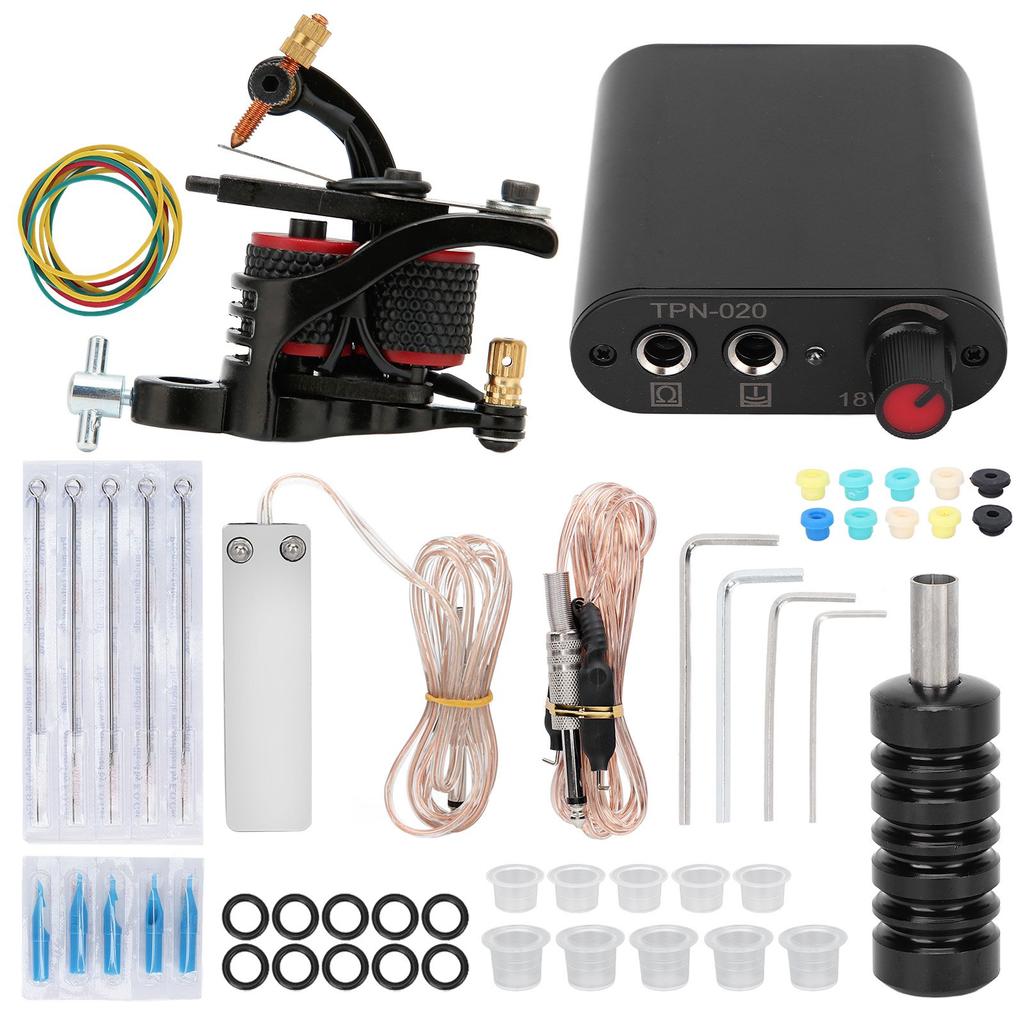 Профессиональный комплект для татуировки, 10 штук, блок питания для татуировки для начинающих, практикующих татуировку
