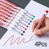 4Pcs Long Head Markers Pen Bathroom Woodworking Decoration Multifunction Deep Hole Marker Pens Pen Red Black Blue Ink