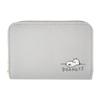 Coin Purse Pass Case Coin Case Commuter Pass Synthetic Leather Embossed PU Leather Compact Divider Round Zipper with Pass Gray Snoopy0213 [Snoopy]