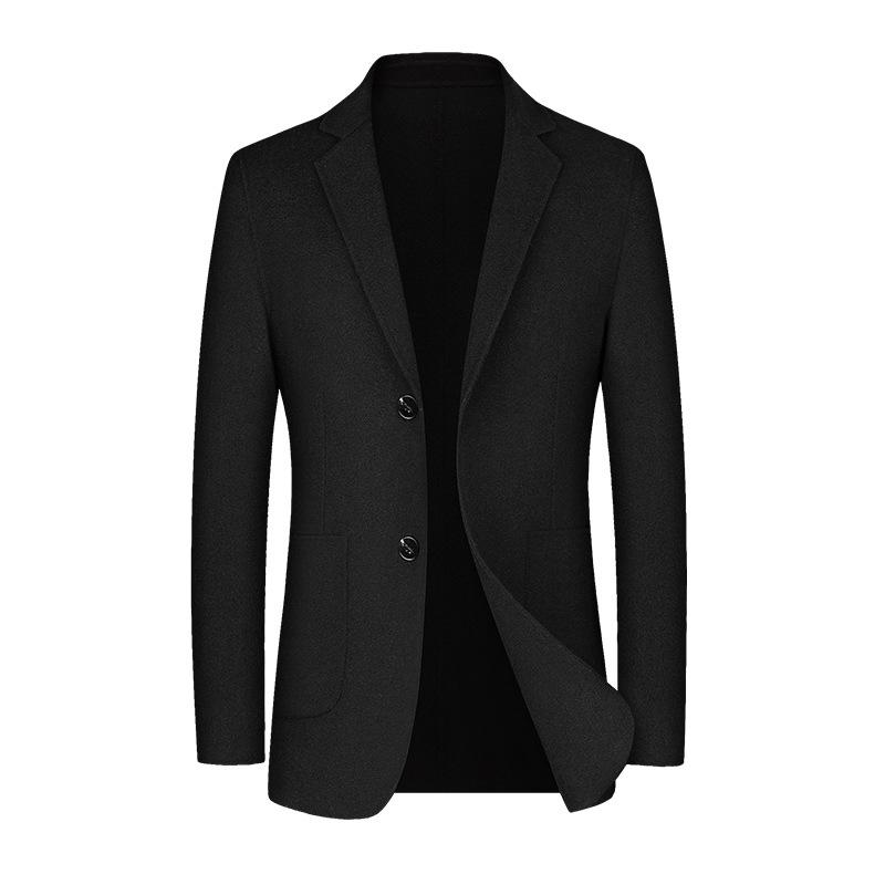 100% шерстяной костюм двусторонний шерстяной костюм корейская версия приталенный однотонный шерстяной костюм мужское пальто