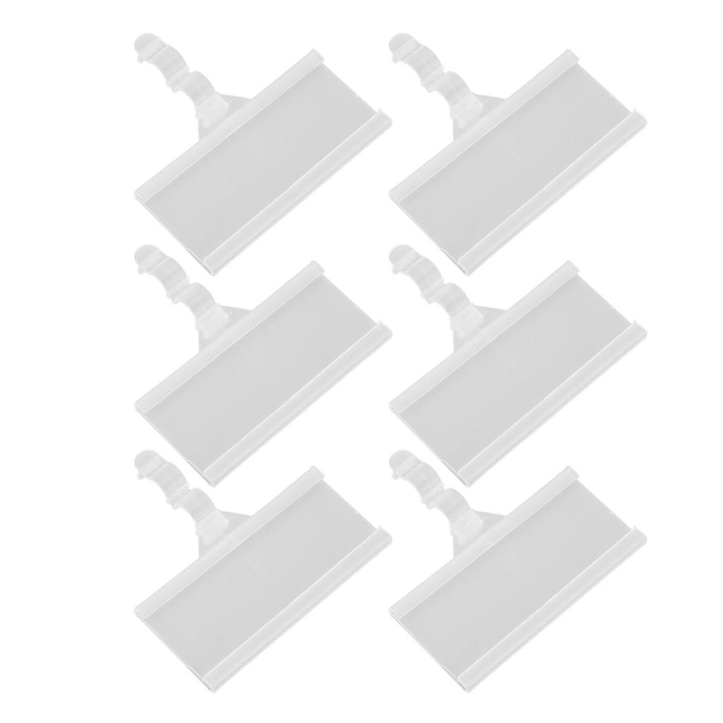 50 Sets Shelf Label Holders Plastic Shelf Tags Reusable Price Label Holder With Clips and Cards for