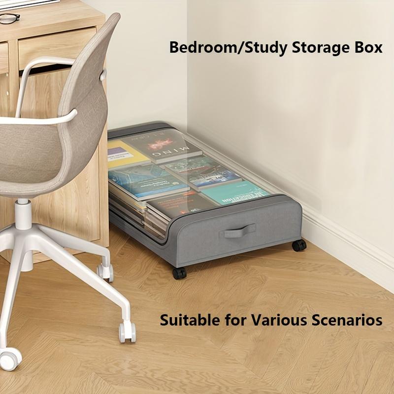 1/2 шт. большая вместительная корзина для хранения под кроватью с колесиками, экономящая пространство для гардероба, общежития, спальни