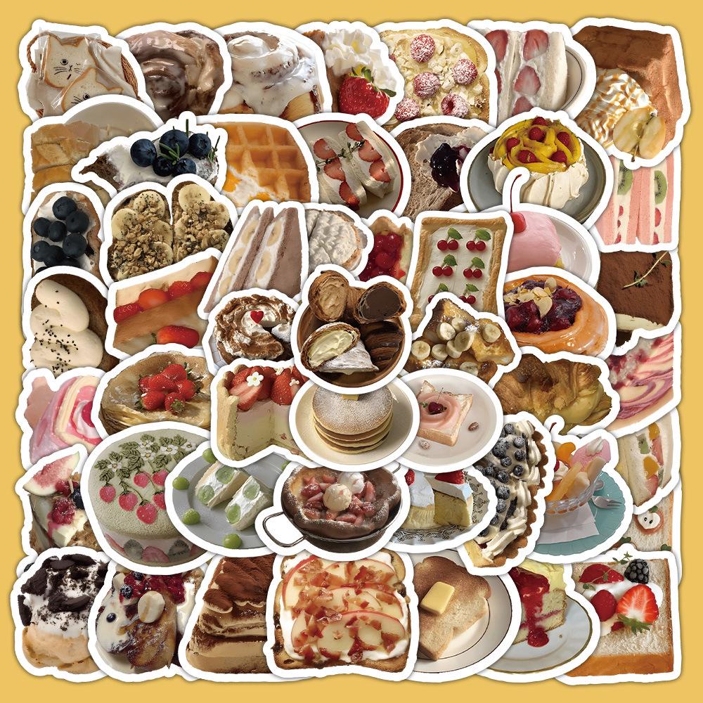 60 листов многоцветных наклеек в стиле ИНС: Реалистичные маленькие объекты в синем, розовом, фиолетовом, желтом и зеленом цветах