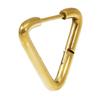 Zanipolo Terzini Хирургическая нержавеющая сталь Золотая серьга-кольцо треугольной формы, Одиночная серьга, Гипоаллергенная