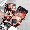 Black Case for Xiaomi Redmi 13C Note 9 iPhone XR 7 8 14 15 11 12 13 X XS Pro Max Samsung A25 S23 S24 FE Ultra Plus Jujutsu Kaisen Yuji Itadori