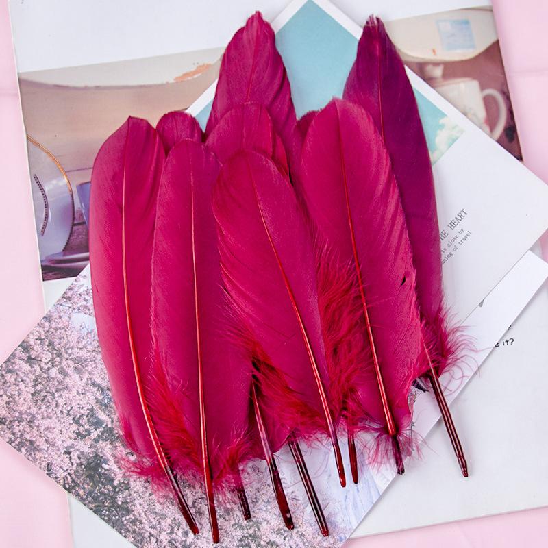 50Pcs15-20Cm Natural Goose Feather Multicolor Handicraft Dream Catcher Swan Feather Family Party Jewelry Decoration