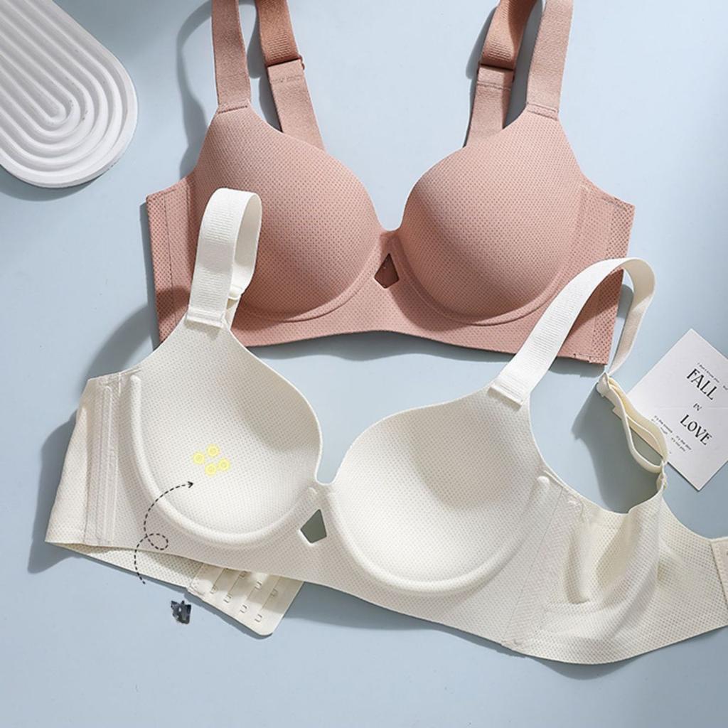 Plus-size Lingerie Women's Thin Close-in Bra Adjustable Breast Retraction Bras Without Underwire Plus-size Beautiful Back Bra Push Up Bra