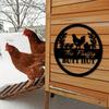 Rustic Metal Chicken Coop Sign - Farmhouse Decor for Home and Kitchen - Funny and Charming Design for Chicken Lovers