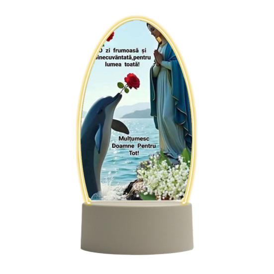 Guadalupe Virgin Prayer Lamp USB Powered Warm Light Soft Glow Catholic Night Light LED Religious