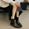 Autumn Women Ankle Boots Shoes Fashion Pointed Toe Ladies Short Boot Square Low Heel Casual Winter Women's Footwear 2025
