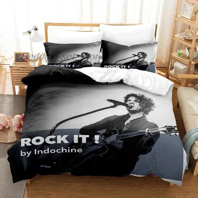 Комплект постельного белья Indochine Rock Single Twin Full Queen King Size Комплект постельного белья Aldult Kid Bedroom Duvetcover Sets 3D Print Hip Hop