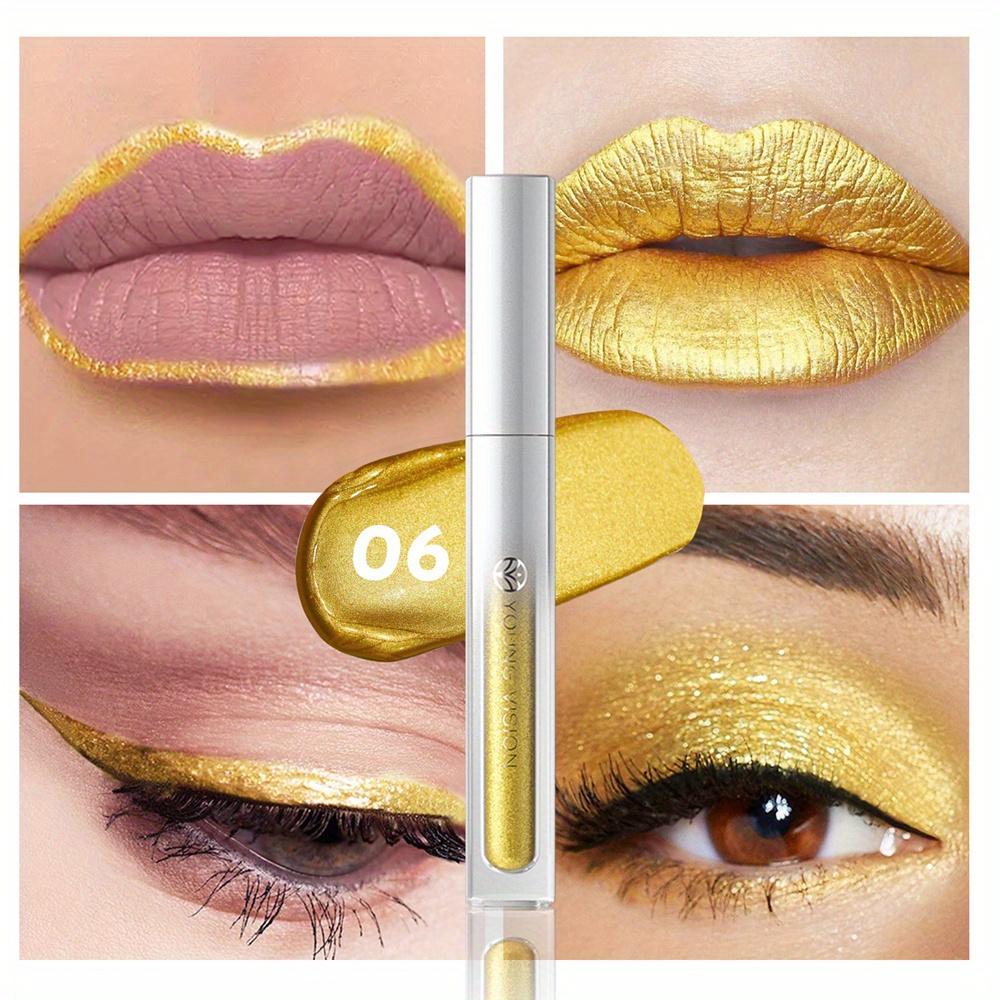 Waterproof Shimmer Liquid Eyeshadow & Lip Gloss - Long-Lasting, Smudge-Proof,Quick-Dry, Gift for Valentine's Day, Mother's Day