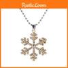 Pendant Snowflake Frozen Necklace With Crystal Finish For Travel And Holiday