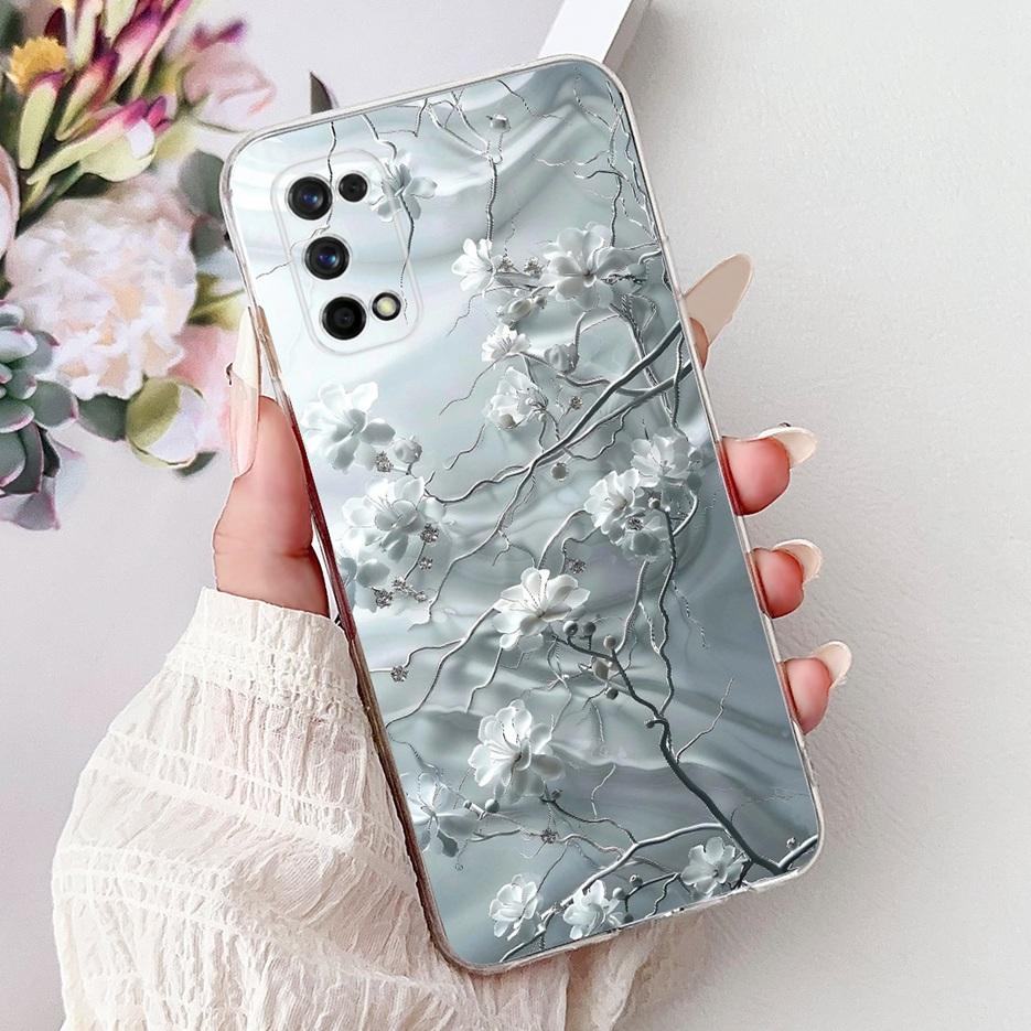 Чехол для Realme 7 Pro RMX2170, чехол с рисунком «Цветы», чехол из мягкого силикона для Realme 7 5G RMX2111, чехлы для Realme7 Pro