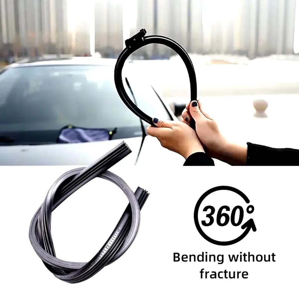 Интерфейс типа J/U, универсальный, новое поколение, 1 шт., стеклоочиститель J-типа, 33–75 см, многофункциональный, двойной резиновый ремень, стеклоочистители для лобового стекла автомобиля