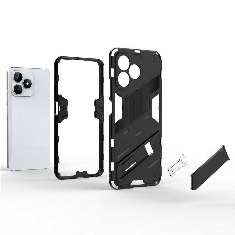 Для Realme C53 Чехол Для Realme C53 4G Чехол 6,74 дюйма Панк Броня Ударопрочный Жесткий Резиновый Кронштейн Бампер Для Realme C53 Fundas