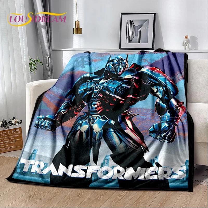 HD Cartoon T-Transformers Autobots 3D Soft Blankets,Keep Warm Throw Blanket for Picnic Beds Sofa Home Bedroom Gifts Kids Hiking