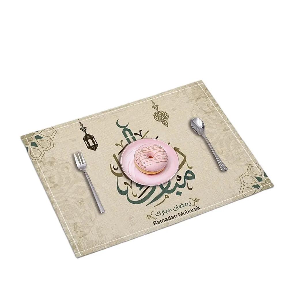 Прямоугольные коврики для стола 42x32 см, декоративный коврик для стола в скандинавском стиле, домашний изолирующий противоожоговый льняной коврик в западном стиле