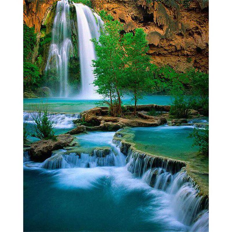 5D DIY Алмазная картина Горный пейзаж Алмазная вышивка Набор для вышивки крестом Горный хрусталь Мозаика Домашний декор