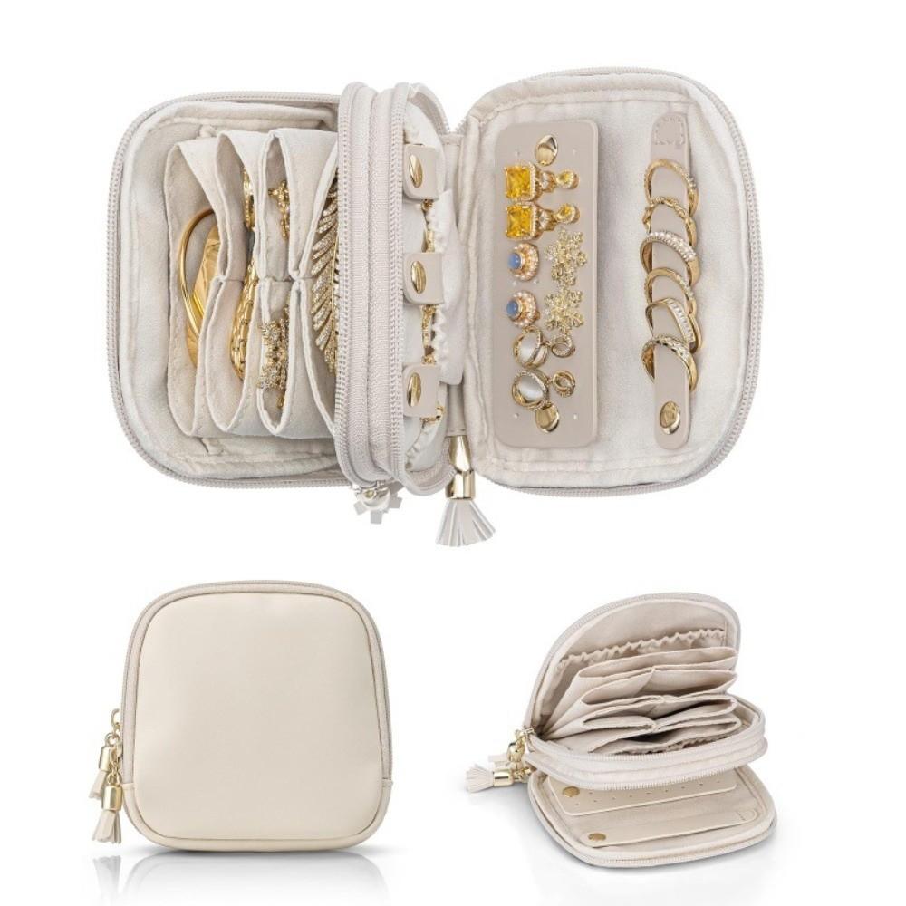 with Zipper Jewelry Organizer Large Capacity Storage Bag for Rings/Necklace/Earrings