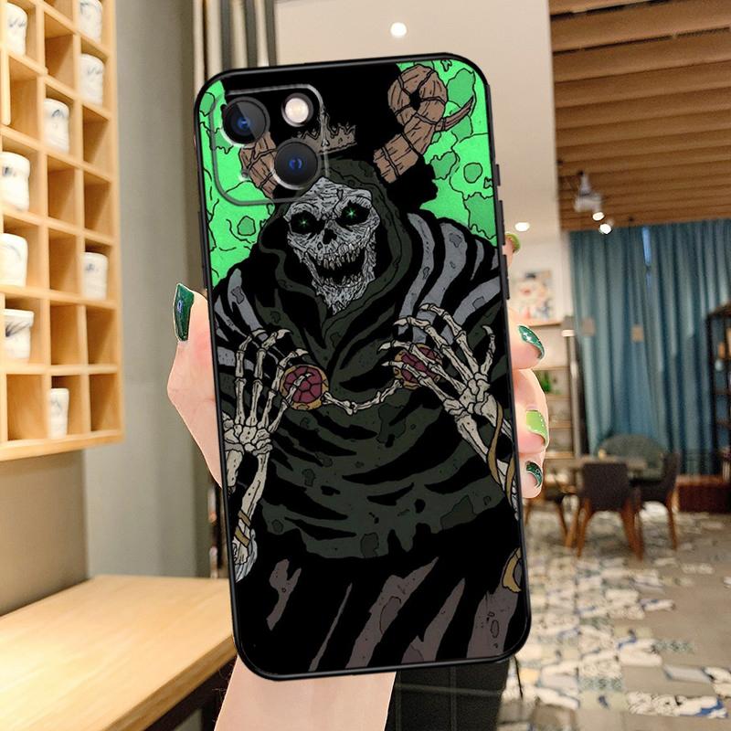 Готический чехол для телефона с черепом для iPhone 16 17 Pro Max 15 14 13 11 12 Pro Max mini 15 16 Plus 16e 17 Air Cover