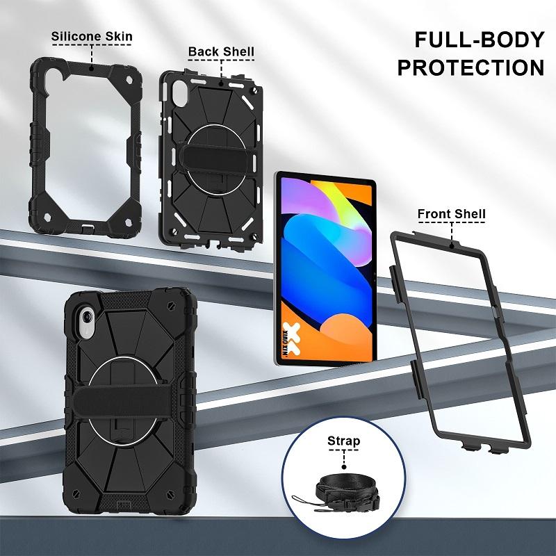 360° Rotating Rugged Kids Case for Xiaoxin Pad 11 Shockproof Tablet Cover Tab M11 Idea Tab 11 inch with Strap