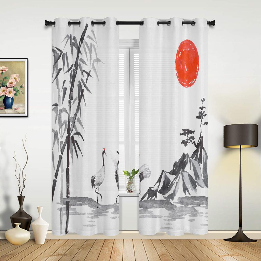 Сливовое солнце чернила живопись шторы для спальни гостиная шторы кухня детская комната оконные шторы современный домашний декор