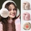 Foldable Plush Earmuffs Fashion Outdoor Cold Protection Earmuff Women Men Faux Fur Ear-Muffs Earflaps Soft Winter Warm Ear Cover