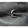 Versatile Geometric Curved Suit Shirt Accessories Fashionable Alloy Brooch Pin Fahsion Luxury Men Brooches Creative Metal Moon