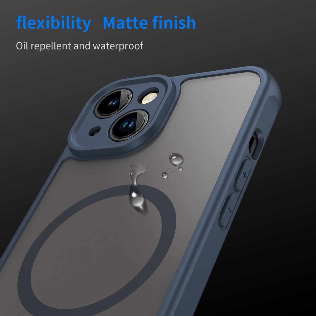 Чехол для iPhone 15 Совместимый с MagSafe Противоударный Чехол для телефона из ПК + ТПУ