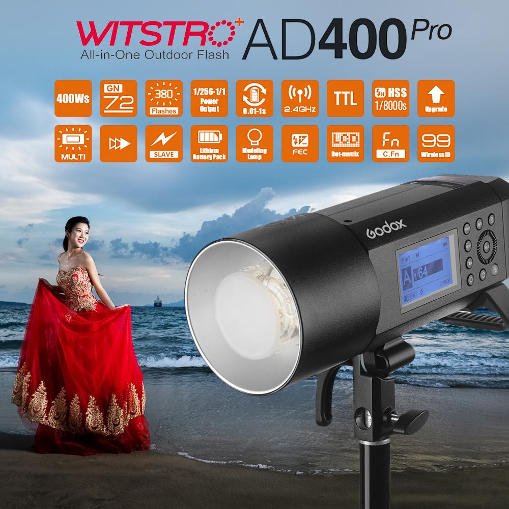 Godox WITSRO AD400Pro Универсальная уличная вспышка Speedlite TTL с автоматической вспышкой GN72 1/8000 с HSS 2,4G