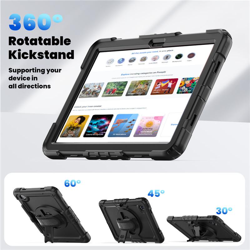 Защитный чехол-подставка против изгиба для Lenovo Tab 10.1 TB311xu 2025, Ударопрочный, Полное покрытие.