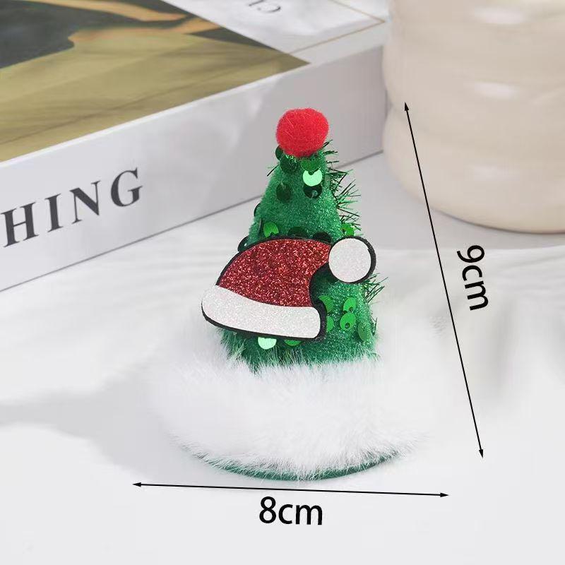 Рождественские заколки для волос для девочки: Милые елочные украшения в виде шапок Санты для детских головных уборов и фотореквизита