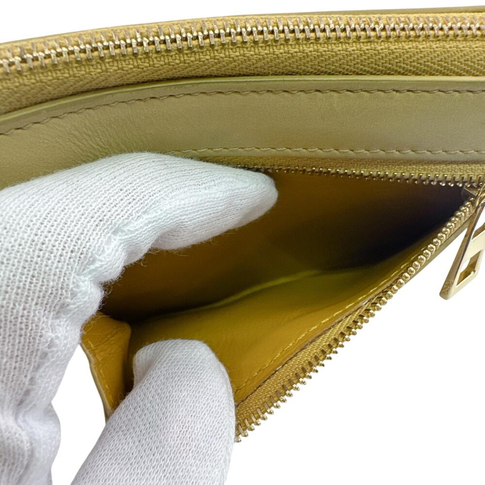 Loewe Компактный кошелек на молнии узел из кожи Bifold Wallet желтая кожа Б/у