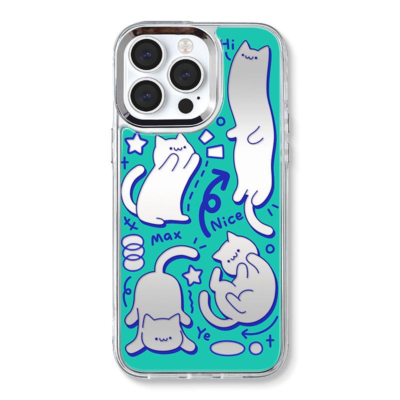 Zhitai Apple 16 Case: Compatible with iPhone 15 Pro and 13/14 Pro, Three-in-one Mirror Design for iPhone 12, Cartoon Style for iPhone 8.
