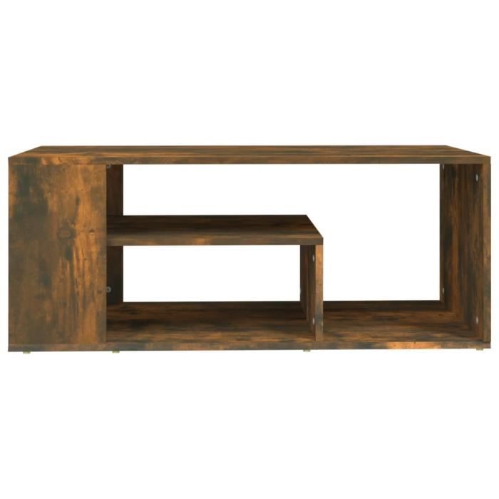 Table basse - VIDAXL - 100x50x40 cm - Bois d'ingénierie - Chêne fumé - Contemporain