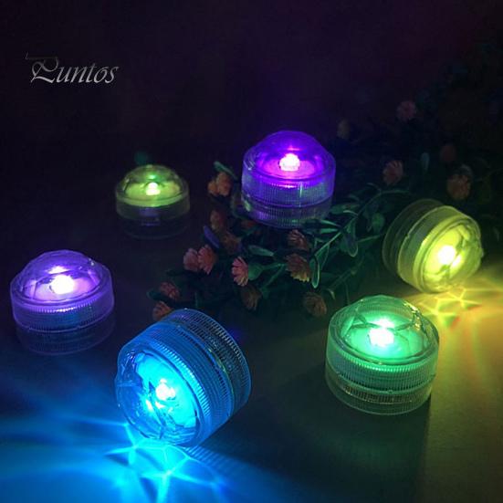 12Pcs Underwater Lights with Intelligent Remote Control Energy-Saving Waterproof Multiple Modes RGB Swimming Pool Mini LED Lights
