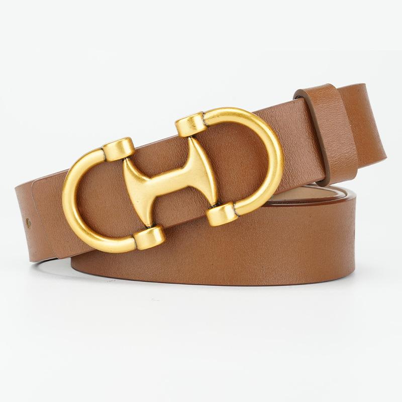 Women'S Belt Fashion Thin Belt Versatile New Skirt Dress Decorative Smooth Buckle Women'S Belt