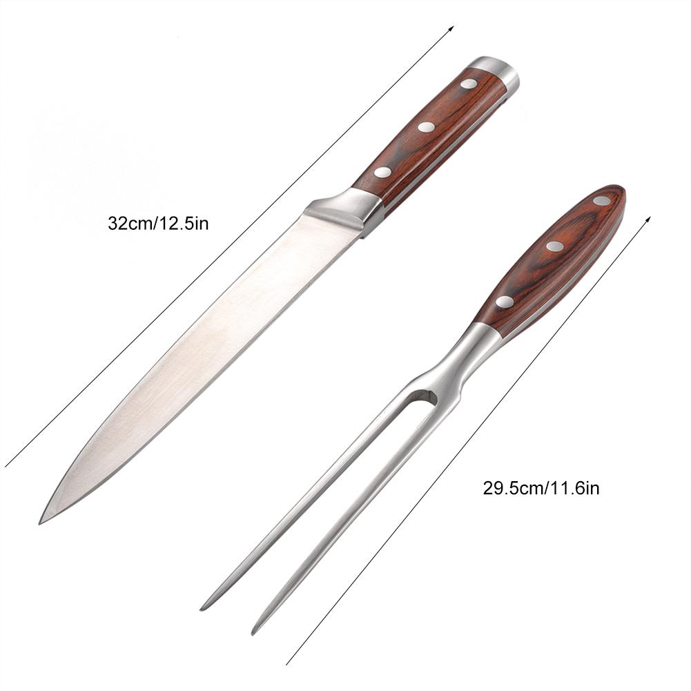 Набор вилок для барбекю, ножей, вилок и ножей из нержавеющей стали для нарезки мяса на барбекю