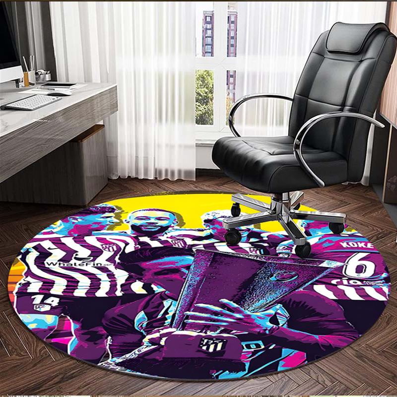 football club Print Round Rug, Washable Floor Carpet, For Entryway Dorm Laundry Room Office Study, Home Decor Birthday Christmas Gift