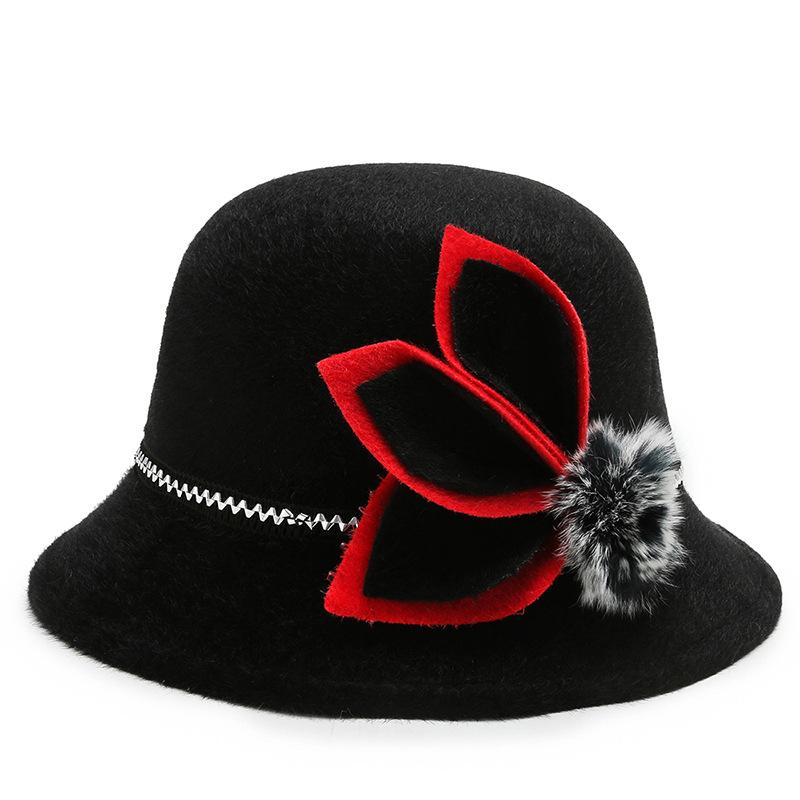 Women's Hats Autumn and Winter Warm and Fashionable Japanese Trendy Basin Hats Casual Wool Ball Sun Hats Top Hats