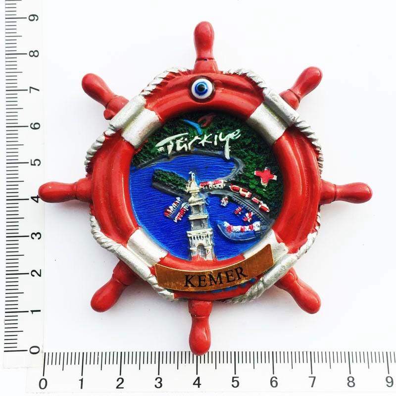 Турция Магнит на холодильник Сувенир Кемер Аланья Анталья Магниты из смолы для холодильника Магнитные наклейки Подарки Украшения для дома