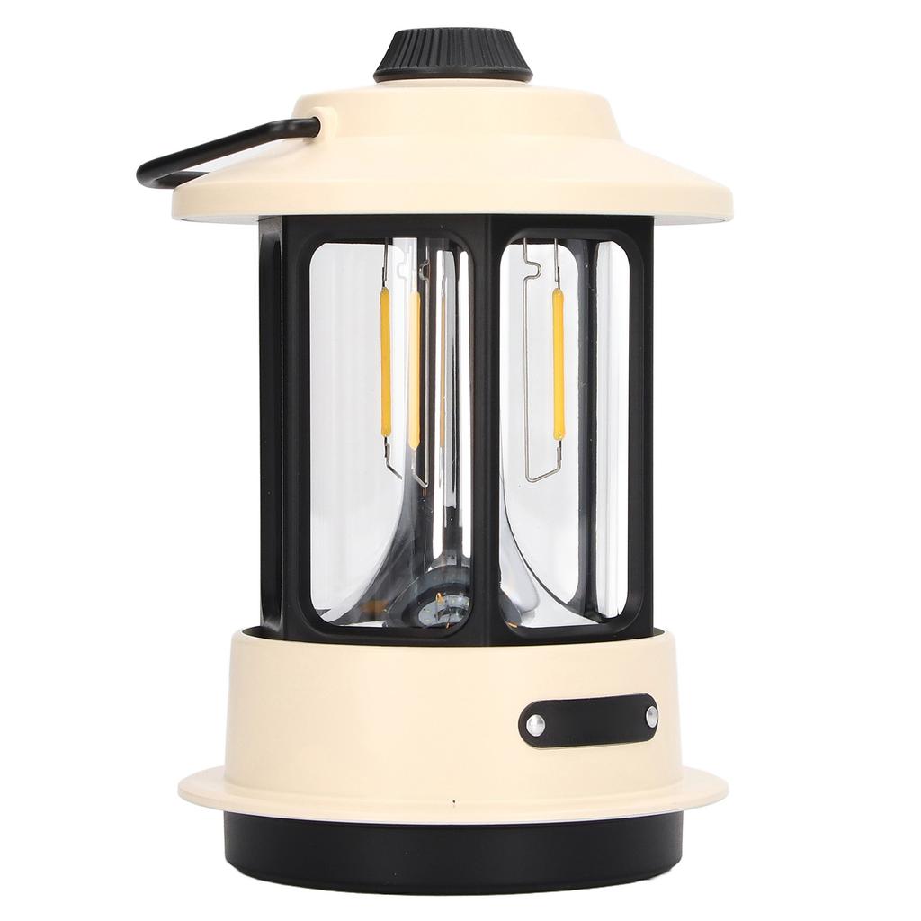 LED Camping Lantern 5‑170lm Waterproof Ergonomic Portable Camping Ambient Lantern with Metal Handle for Outdoor Milky