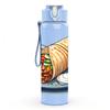 1PC Burrito Mixed Food Meal Print 750ml Color Plastic Sports Water Bottle Leakproof Flip Straw Lid Suitable for Sports Office Home Use