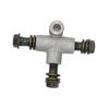 Metal T Shape Brake Line Tee Female Coupling Three Way Connector Car Brake Tube Fitting for ATV Go Kart Hydraulic System