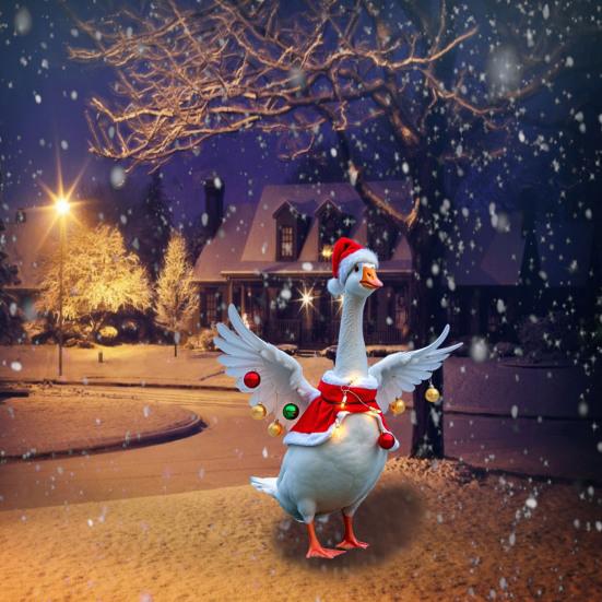 Рождественская утка садовый колышек плоский акриловый двор художественный знак украшения водонепроницаемый уличный рождественский колышек для