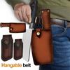 Holster Leather Sheath Holder Flashlight Case Camp Outdoor Carry Belt Loop Case Straight Knife Tool