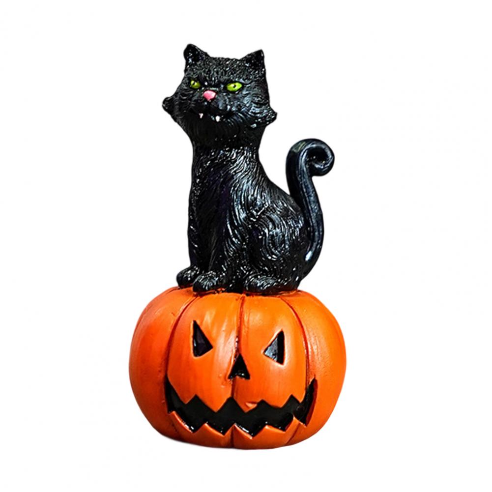 Украшения на тему Хэллоуина Жуткий набор смоляных украшений на Хэллоуин с домом с привидениями, демоном, корнем, надгробным камнем, светодиодной подсветкой, тыквой